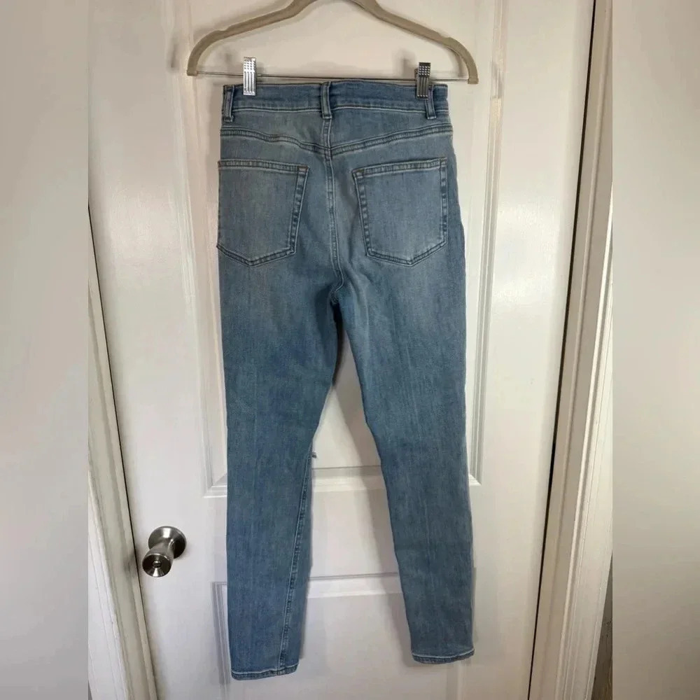 Reformation Women’s Cyprus Destroyed Harper High Rise Skinny Jeans - Size 26 - Picture 4 of 5